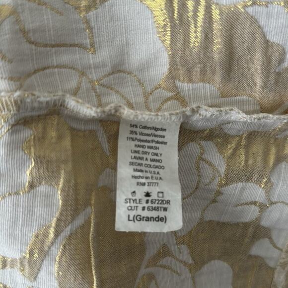 RENEE C. BY SO COOL COTTON VISCOSE POLY BLEND JACQUARD DRESS SIZE LARGE - Picture 11 of 11